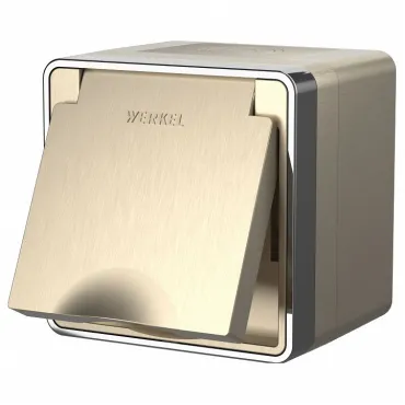 Розетка влагозащищенная с заземлением и шторками Werkel Gallant 4 W5071210 Розетка влагозащищенная с заземлением и шторками Werkel Gallant 4 W5071210