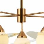 Люстра на штанге Stilfort Saturn 2125/03/05P Цвет плафонов белый Цвет арматуры золото от ImperiumLoft