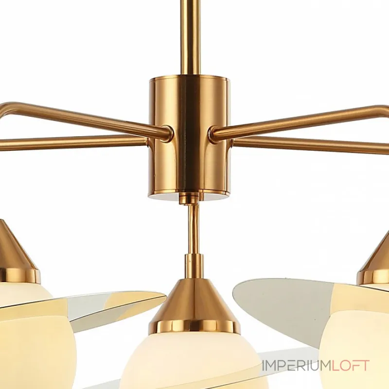 Люстра на штанге Stilfort Saturn 2125/03/05P Цвет плафонов белый Цвет арматуры золото от ImperiumLoft
