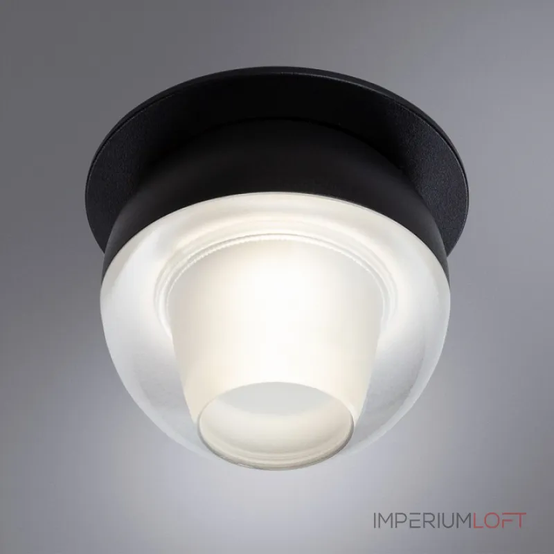 Встраиваемый светильник Arte Lamp Deneb A7249PL-1BK Цвет арматуры Черный Цвет плафонов Серый от ImperiumLoft Встраиваемый светильник Arte Lamp Deneb A7249PL-1BK Цвет арматуры Черный Цвет плафонов Серый от ImperiumLoft