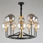 Подвесная люстра Aployt Rozet APL.902.03.11 Цвет арматуры бронза Цвет плафонов серый от ImperiumLoft