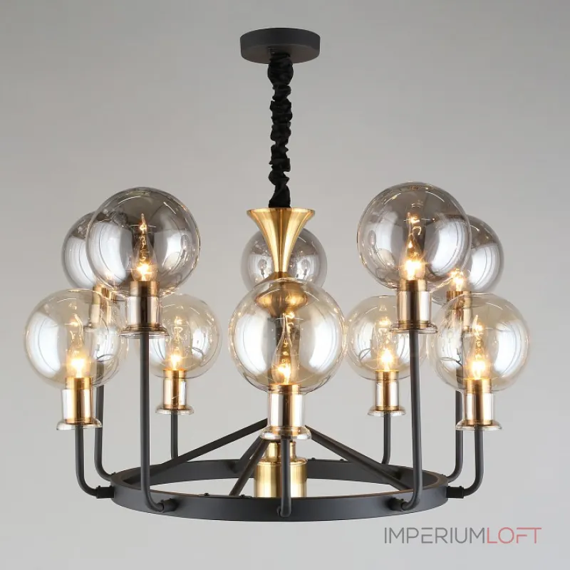 Подвесная люстра Aployt Rozet APL.902.03.11 Цвет арматуры бронза Цвет плафонов серый от ImperiumLoft