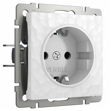 Розетка с заземлением и шторками, без рамки Werkel W1271101 (белый) Цвет арматуры белый Цвет плафонов белый