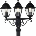 Фонарный столб Maytoni Abbey Road O003FL-03B Цвет арматуры черный Цвет плафонов прозрачный от ImperiumLoft