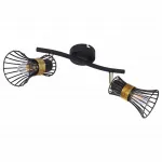 Спот Globo Purra 54814-2 Цвет арматуры черный Цвет плафонов золото от ImperiumLoft