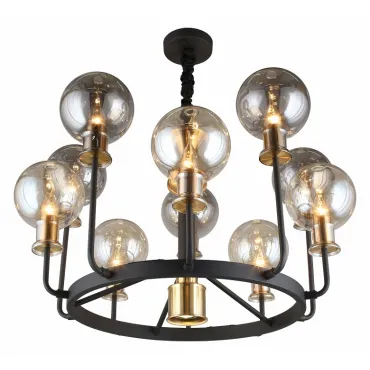 Подвесная люстра Aployt Rozet APL.902.03.11 Цвет арматуры бронза Цвет плафонов серый