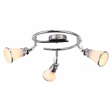 Спот Arte Lamp Vento A9231PL-3CC Цвет арматуры хром Цвет плафонов белый Спот Arte Lamp Vento A9231PL-3CC Цвет арматуры хром Цвет плафонов белый