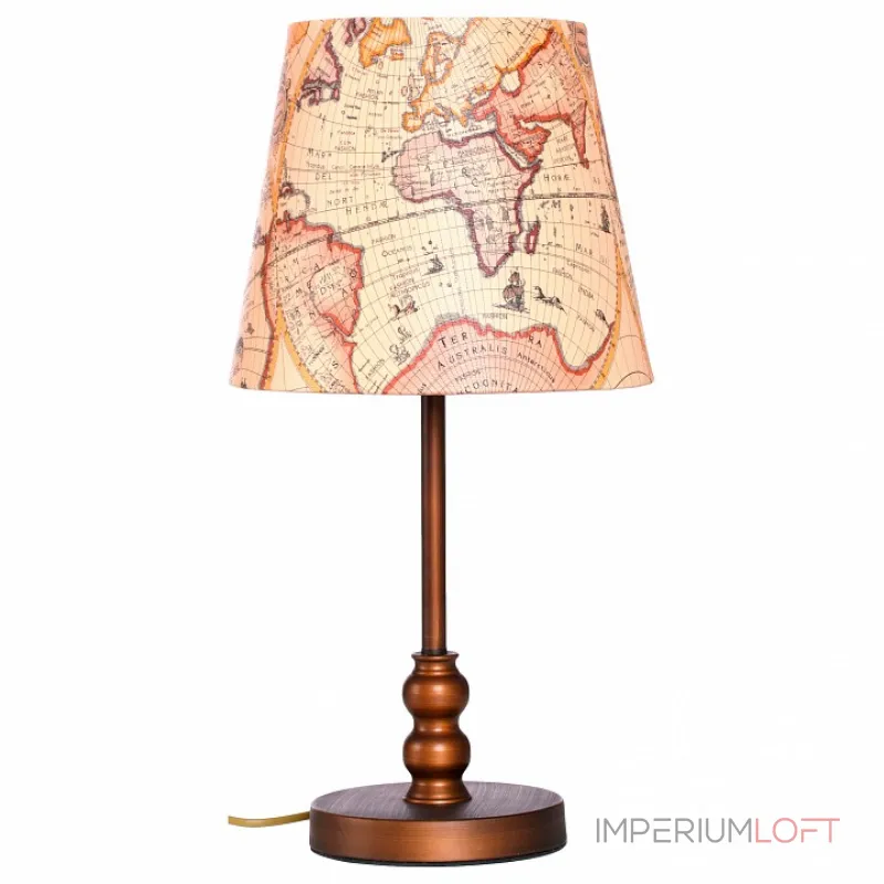 Настольная лампа декоративная Favourite Mappa 1122-1T Цвет арматуры коричневый Цвет плафонов разноцветный от ImperiumLoft Настольная лампа декоративная Favourite Mappa 1122-1T Цвет арматуры коричневый Цвет плафонов разноцветный от ImperiumLoft