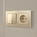 Выключатель проходной двухклавишный без рамки Werkel шампань W1122011 от ImperiumLoft