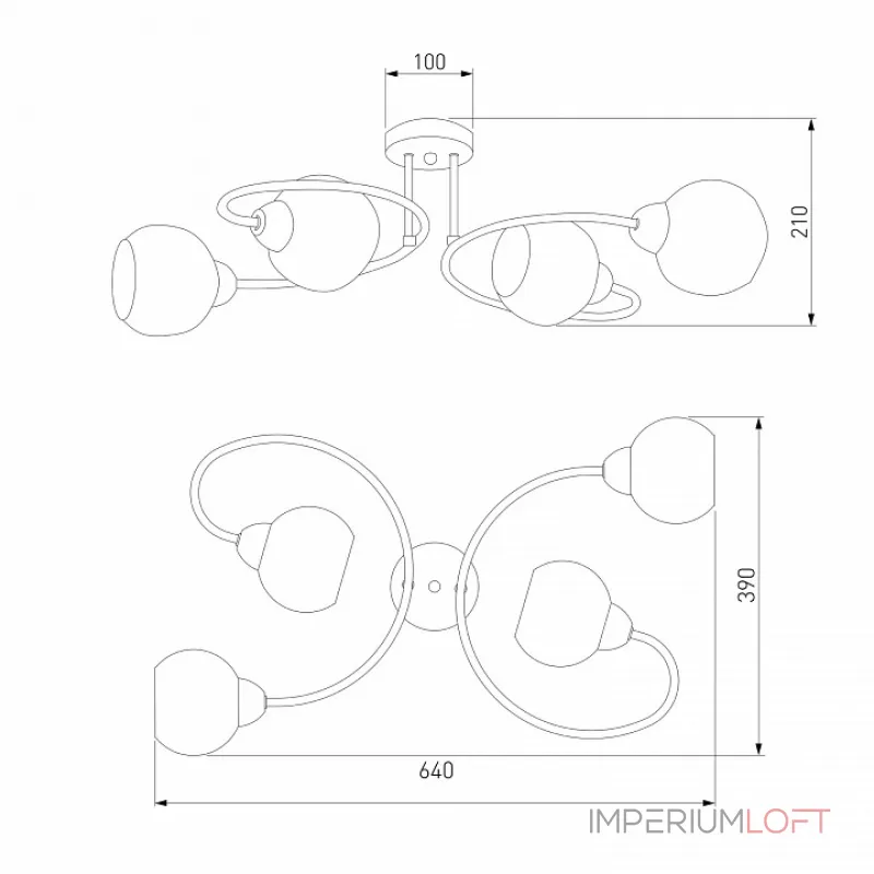 Потолочная люстра 30136/4 Потолочная люстра 30136/4