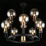 Подвесная люстра Aployt Rozet APL.902.03.11 Цвет арматуры бронза Цвет плафонов серый от ImperiumLoft