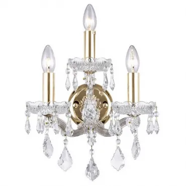 Бра Dio D’Arte Diamante Diamante E 2.1.3.600 G Цвет арматуры золото Цвет плафонов прозрачный