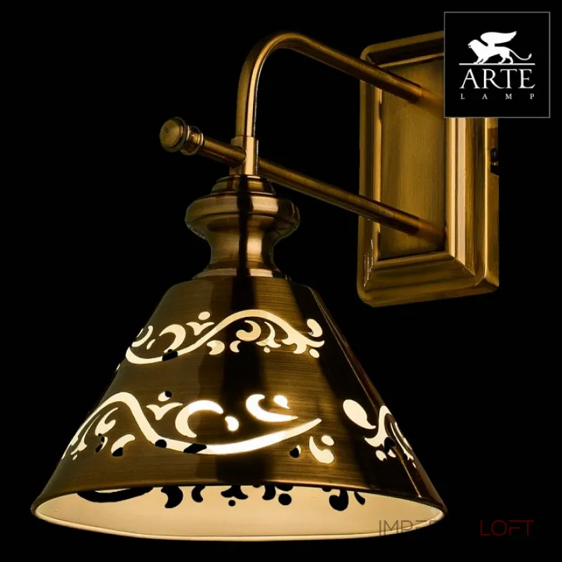 Бра Arte Lamp Kensington A1511AP-1PB Цвет арматуры бронза Цвет плафонов бронза от ImperiumLoft