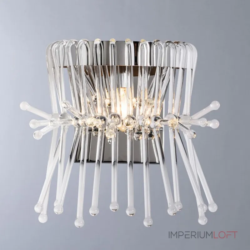 Накладной светильник Divinare Vetro 7565/02 AP-1 Цвет плафонов прозрачный Цвет арматуры никель от ImperiumLoft