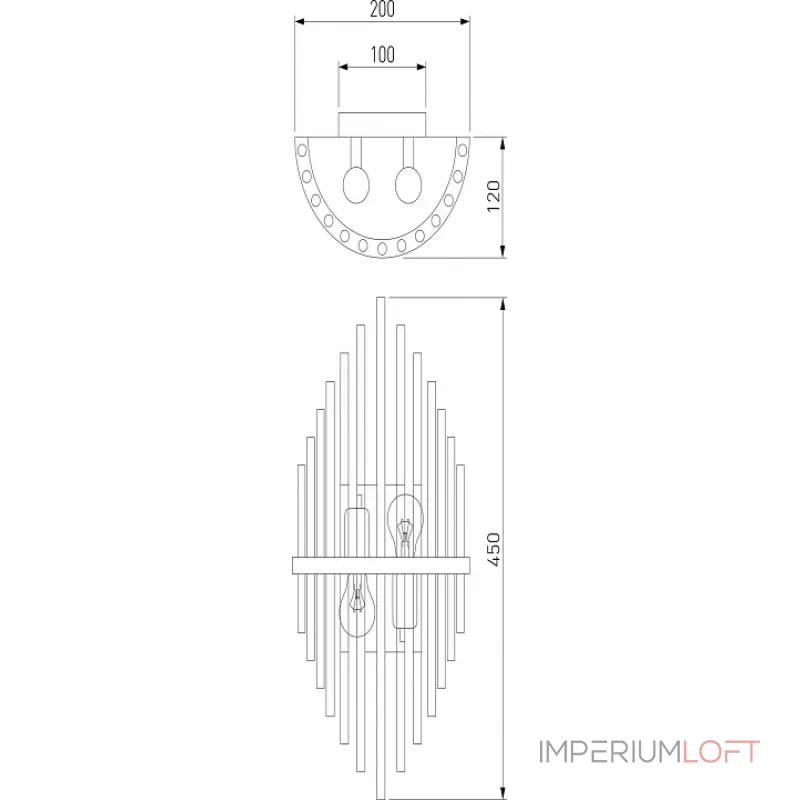 Накладной светильник Bogate's Allure 355/2 хром от ImperiumLoft Накладной светильник Bogate's Allure 355/2 хром от ImperiumLoft