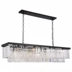 Подвесная люстра DeLight Collection 1920s Odeon KR0387P-12C/P black/clear 