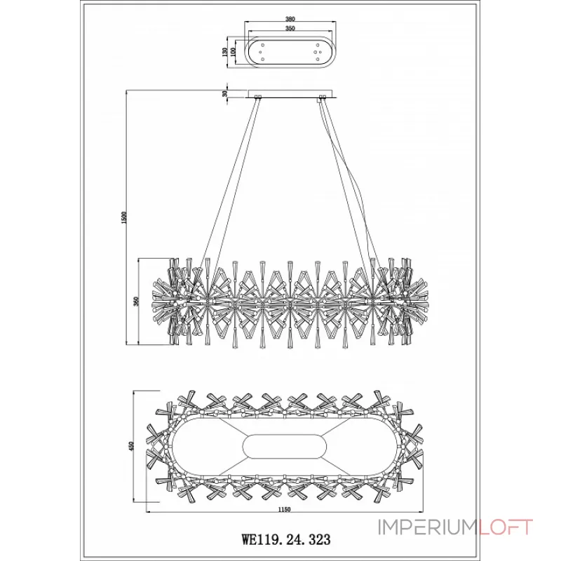 Подвесная люстра Wertmark Floriane WE119.24.323