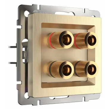 Розетка акустическая без рамки Werkel Шампань рифленый W1185010 Розетка акустическая без рамки Werkel Шампань рифленый W1185010