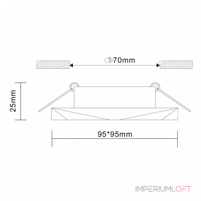 Встраиваемый светильник ST-Luce Ovasis ST203.408.01 Цвет арматуры черный от ImperiumLoft