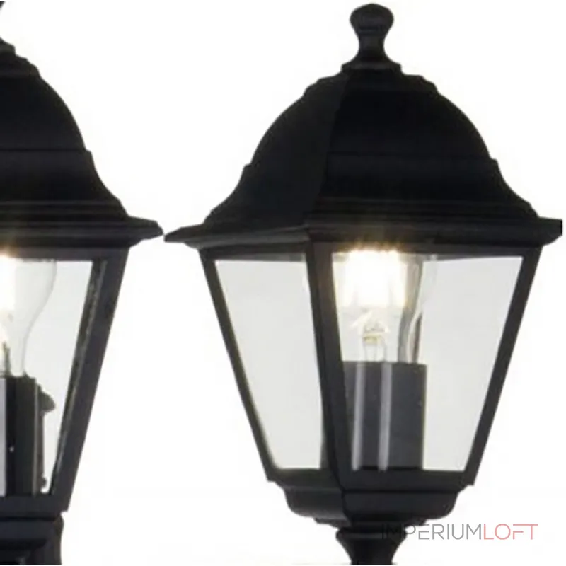 Фонарный столб Maytoni Abbey Road O003FL-03B Цвет арматуры черный Цвет плафонов прозрачный от ImperiumLoft