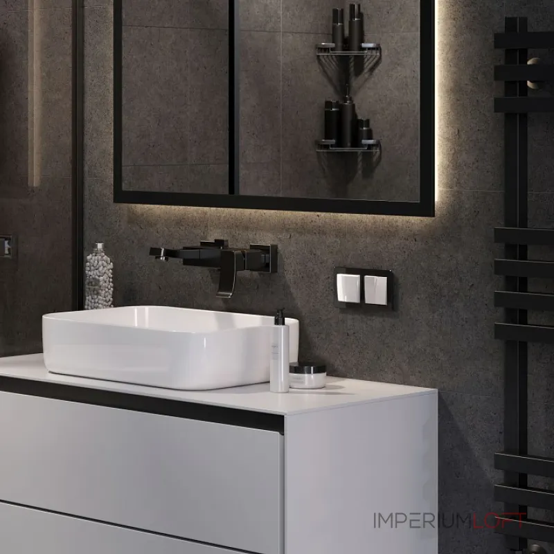 Рамка на 2 поста Werkel Acrylic черный W0022708 от ImperiumLoft