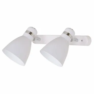 Спот Arte Lamp Mercoled A5049AP-2WH Цвет арматуры хром Цвет плафонов белый Спот Arte Lamp Mercoled A5049AP-2WH Цвет арматуры хром Цвет плафонов белый