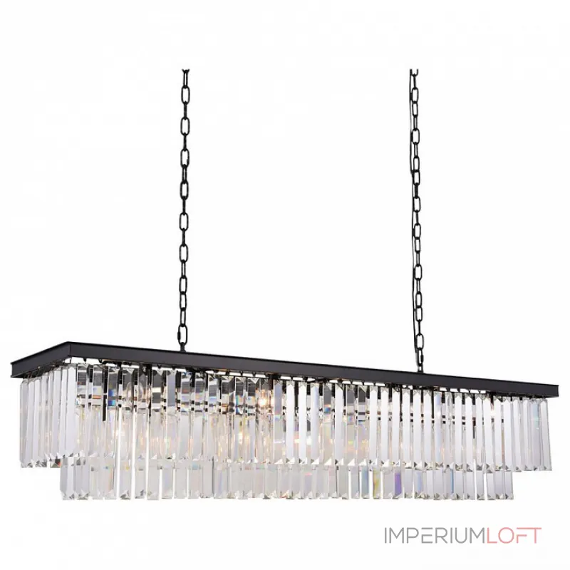 Подвесная люстра DeLight Collection 1920s Odeon KR0387P-12C/P black/clear Подвесная люстра DeLight Collection 1920s Odeon KR0387P-12C/P black/clear