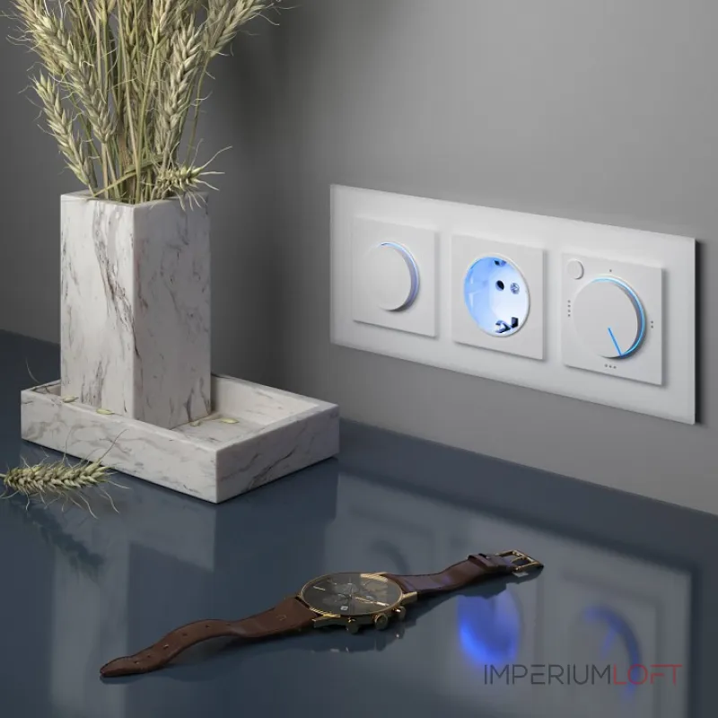 Диммер с подсветкой без рамки Werkel белый W1142101 от ImperiumLoft Диммер с подсветкой без рамки Werkel белый W1142101 от ImperiumLoft