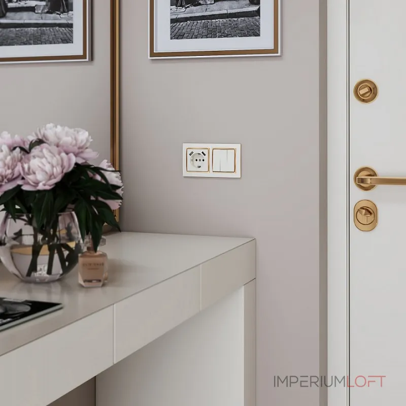 Розетка с заземлением, шторками и 2хUSB, без рамки Werkel слоновая кость W1171503 от ImperiumLoft Розетка с заземлением, шторками и 2хUSB, без рамки Werkel слоновая кость W1171503 от ImperiumLoft