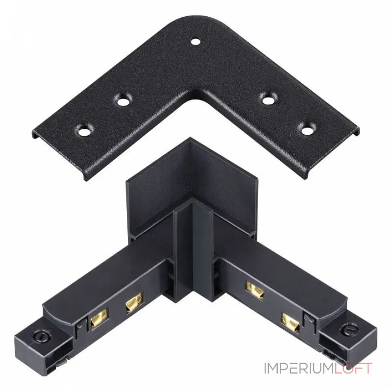 Соединитель угловой L-образный для треков Novotech Flum 135105 Цвет арматуры черный от ImperiumLoft Соединитель угловой L-образный для треков Novotech Flum 135105 Цвет арматуры черный от ImperiumLoft