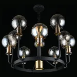 Подвесная люстра Aployt Rozet APL.902.03.11 Цвет арматуры бронза Цвет плафонов серый от ImperiumLoft