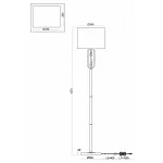 Торшер Freya Riverside FR1007FL-01BS Цвет арматуры желтый Цвет плафонов белый от ImperiumLoft