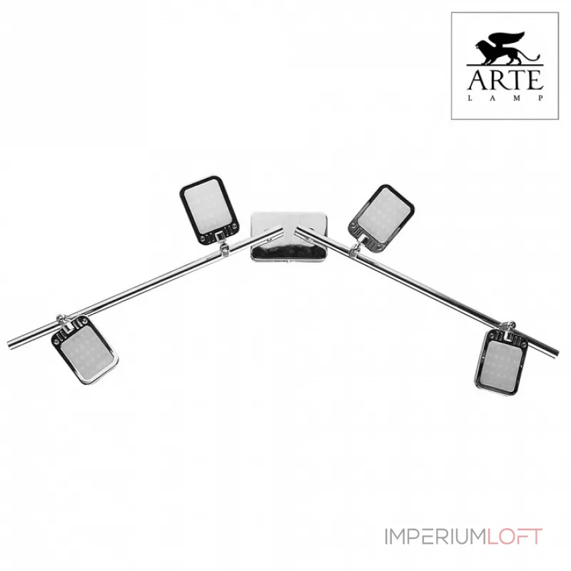 Спот Arte Lamp Rampa A9412PL-4CC Цвет арматуры хром Цвет плафонов белый от ImperiumLoft