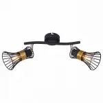 Спот Globo Purra 54814-2 Цвет арматуры черный Цвет плафонов золото от ImperiumLoft