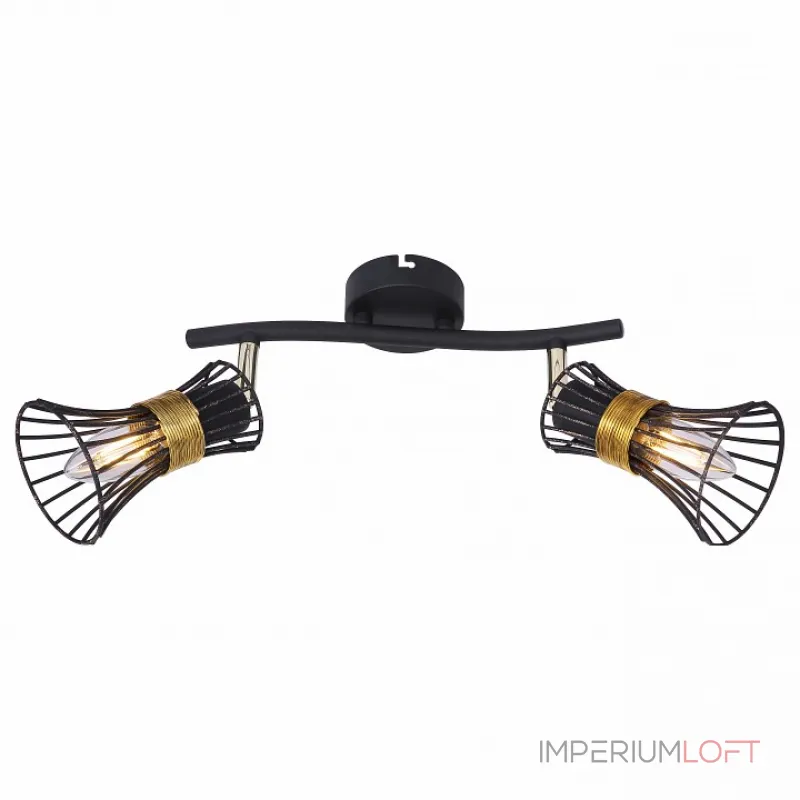 Спот Globo Purra 54814-2 Цвет арматуры черный Цвет плафонов золото от ImperiumLoft Спот Globo Purra 54814-2 Цвет арматуры черный Цвет плафонов золото от ImperiumLoft