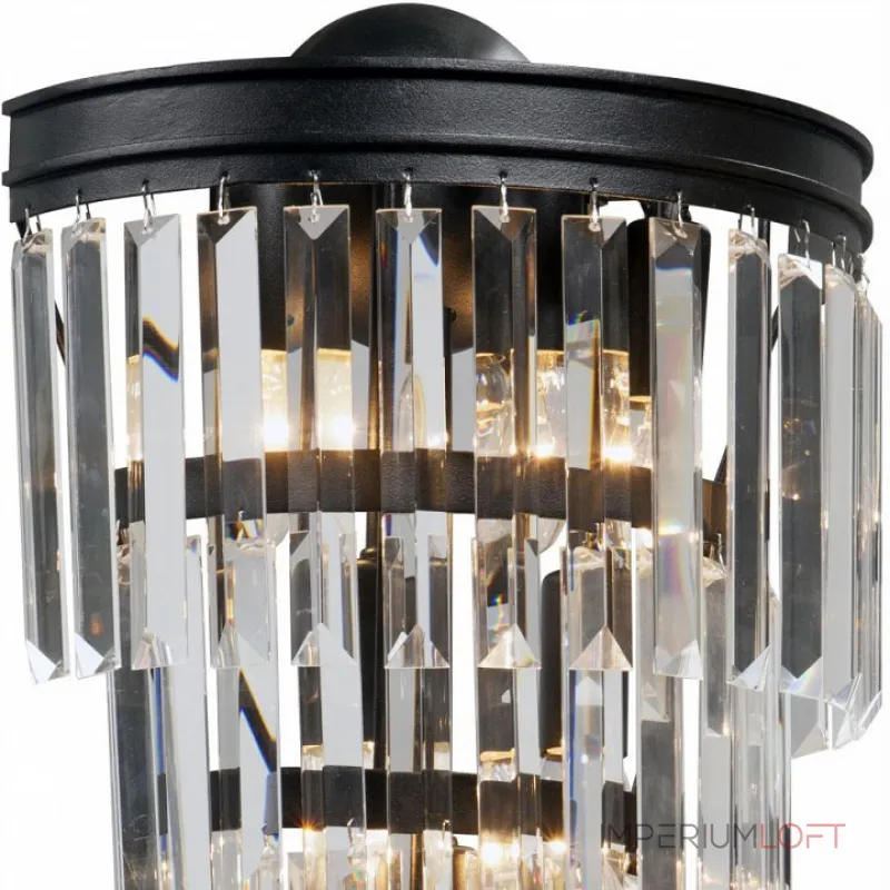 Накладной светильник Vitaluce V18 V1808-1/6A Цвет арматуры черный Цвет плафонов прозрачный от ImperiumLoft