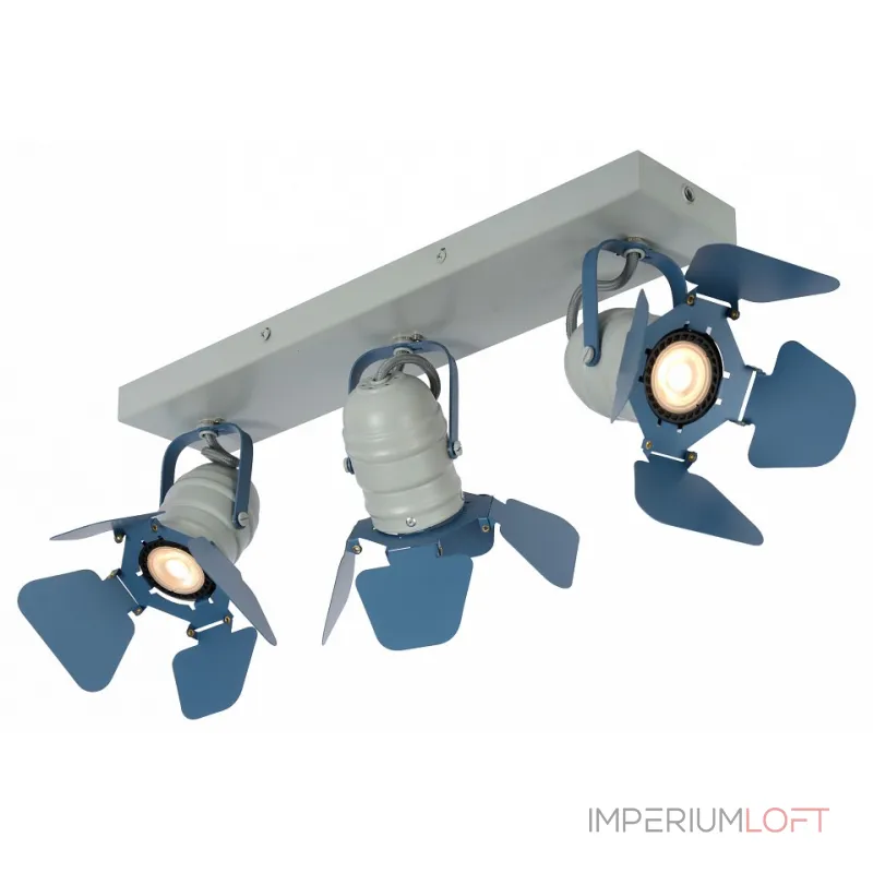 Спот Lucide Picto 17997/03/35 Цвет плафонов синий Цвет арматуры серый от ImperiumLoft
