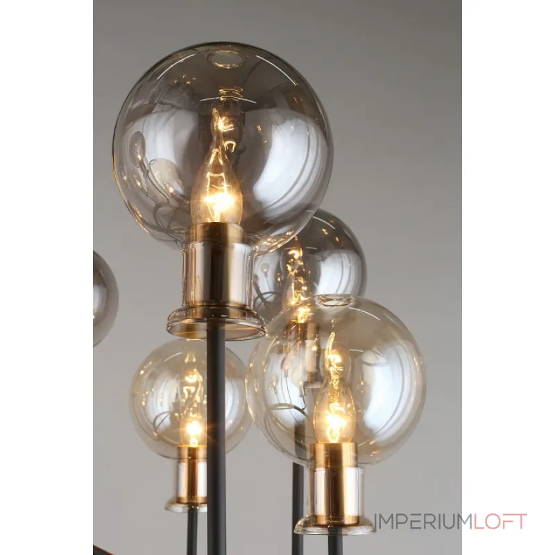 Подвесная люстра Aployt Rozet APL.902.03.11 Цвет арматуры бронза Цвет плафонов серый от ImperiumLoft