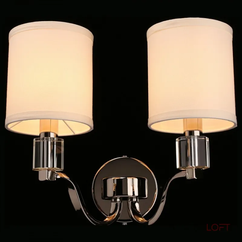 Бра Aployt Ivet APL.706.01.02 Цвет арматуры хром Цвет плафонов кремовый от ImperiumLoft