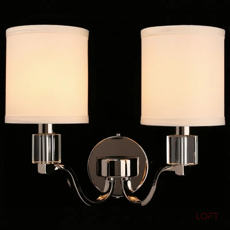 Бра Aployt Ivet APL.706.01.02 Цвет арматуры хром Цвет плафонов кремовый от ImperiumLoft