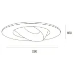 Встраиваемый светильник Donolux DL1846 DL18464/01WW-White R Dim от ImperiumLoft