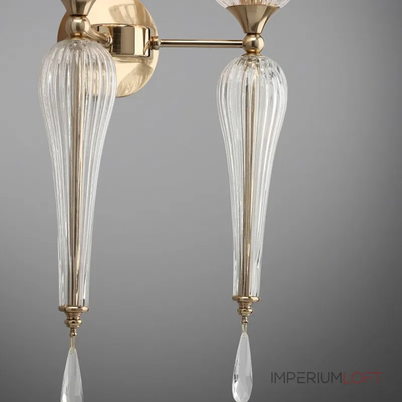 Бра Aployt Kinia APL.708.11.02 Цвет арматуры латунь Цвет плафонов белый от ImperiumLoft