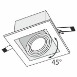 Встраиваемый светильник Maytoni Metal DL008-2-01-S Цвет арматуры серый от ImperiumLoft