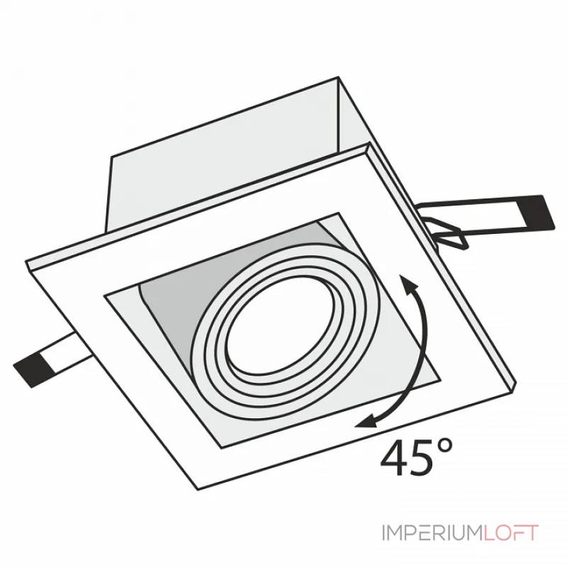 Встраиваемый светильник Maytoni Metal DL008-2-01-S Цвет арматуры серый от ImperiumLoft