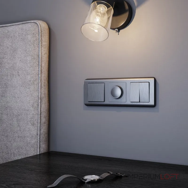 Диммер без рамки Werkel графит рифленый W1142004 от ImperiumLoft