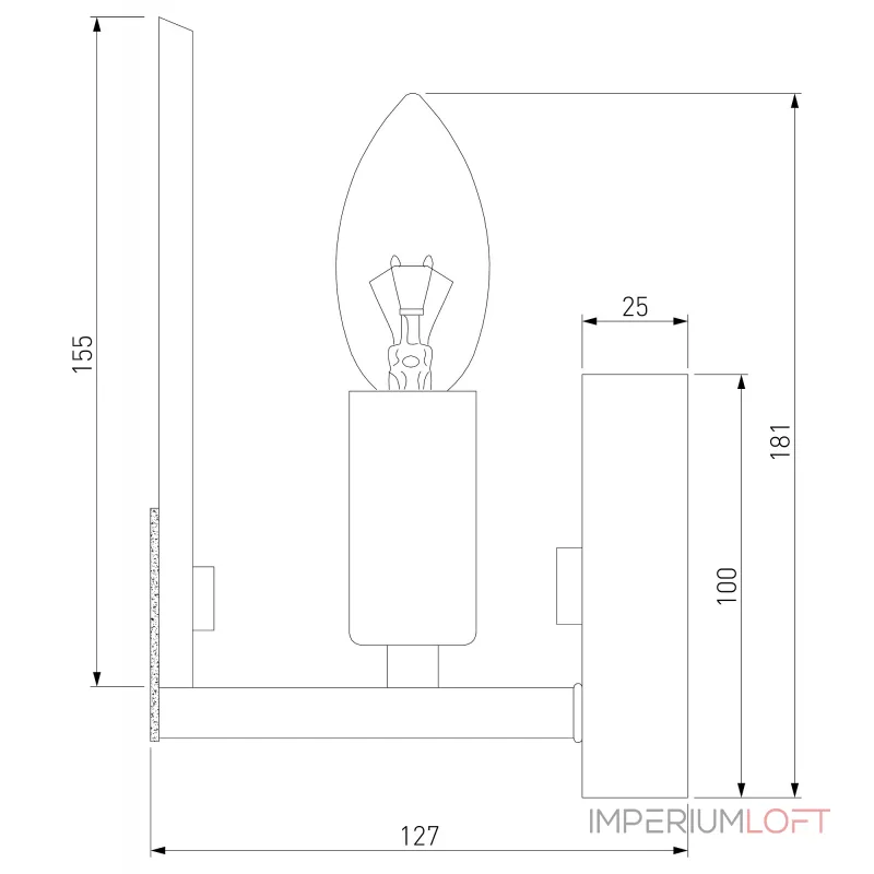 Бра Eurosvet Marble 60158/1 латунь от ImperiumLoft