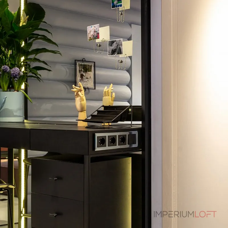 Выключатель одноклавишный без рамки Werkel черный матовый W1110008 от ImperiumLoft