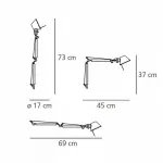 Основание для настольной лампы Artemide Tolomeo Micro 9Вт K A010300 от ImperiumLoft