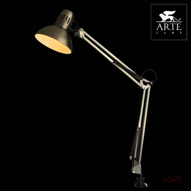 Настольная лампа офисная Arte Lamp Senior A6068LT-1AB Цвет арматуры бронза Цвет плафонов бронза от ImperiumLoft