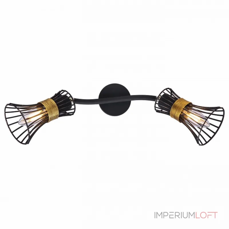 Спот Globo Purra 54814-2 Цвет арматуры черный Цвет плафонов золото от ImperiumLoft Спот Globo Purra 54814-2 Цвет арматуры черный Цвет плафонов золото от ImperiumLoft
